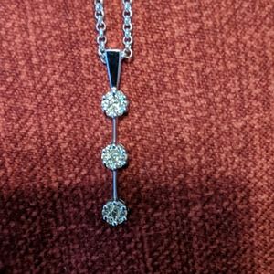 Diamond cluster necklace